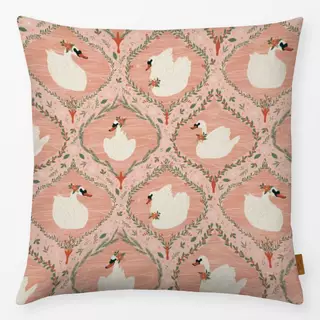 Kissen Weihnachtsschwäne Rosa