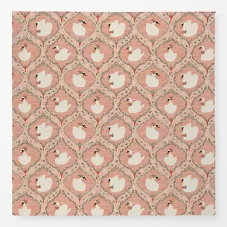 Tischdecke Weihnachtsschwäne Rosa