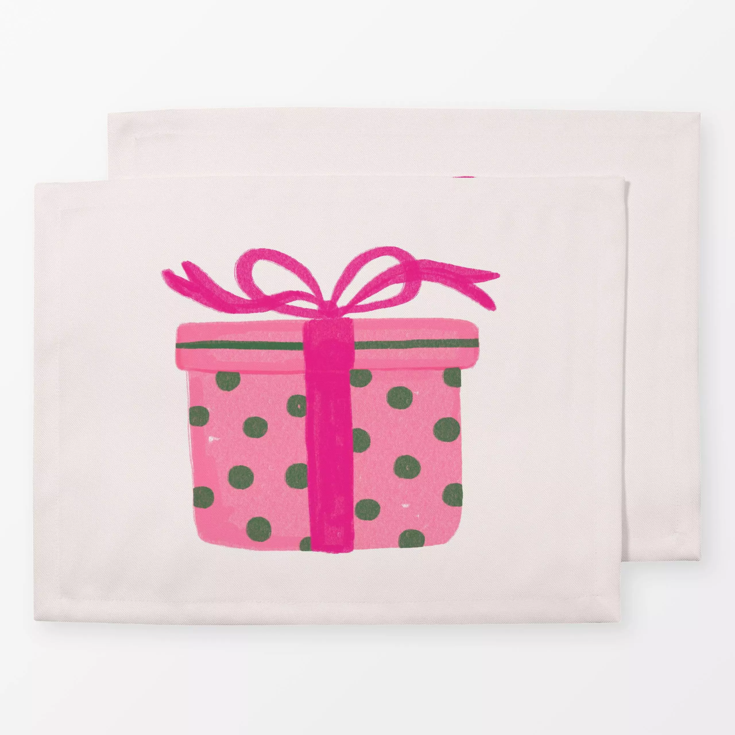 Tischset Geschenk pink - Weihnachten - von „Kruth Design"; Zeichnung, Geschenk, weihnachtlich, Weihnachtsdeko, kruthdesign, ...