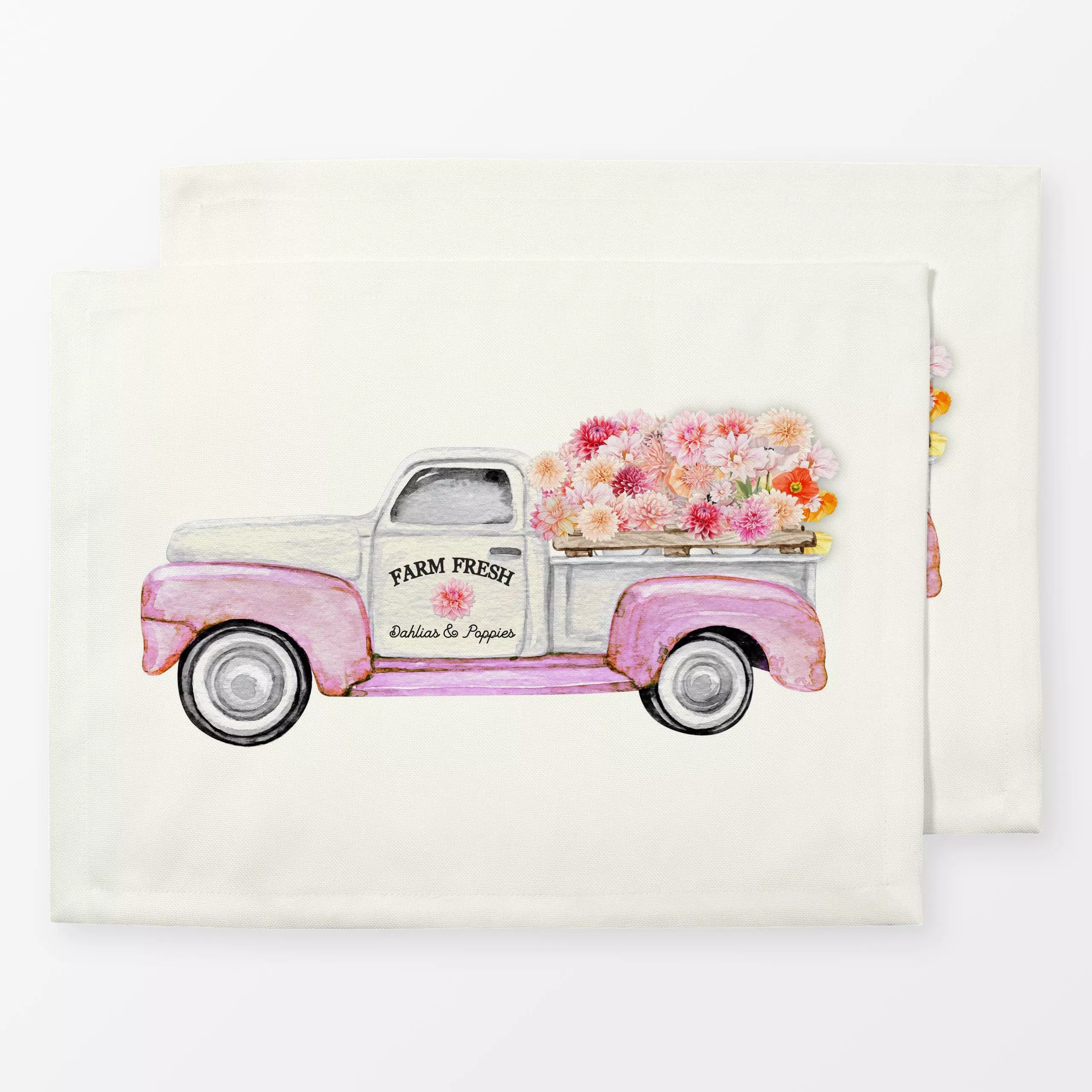 Tischset Cottage Truck, Ostern, von Monika Strigel