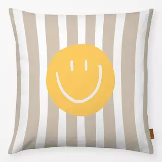 Kissen Smile Stripes beige