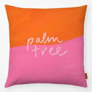 Kissen Palm Tree Lettering pink