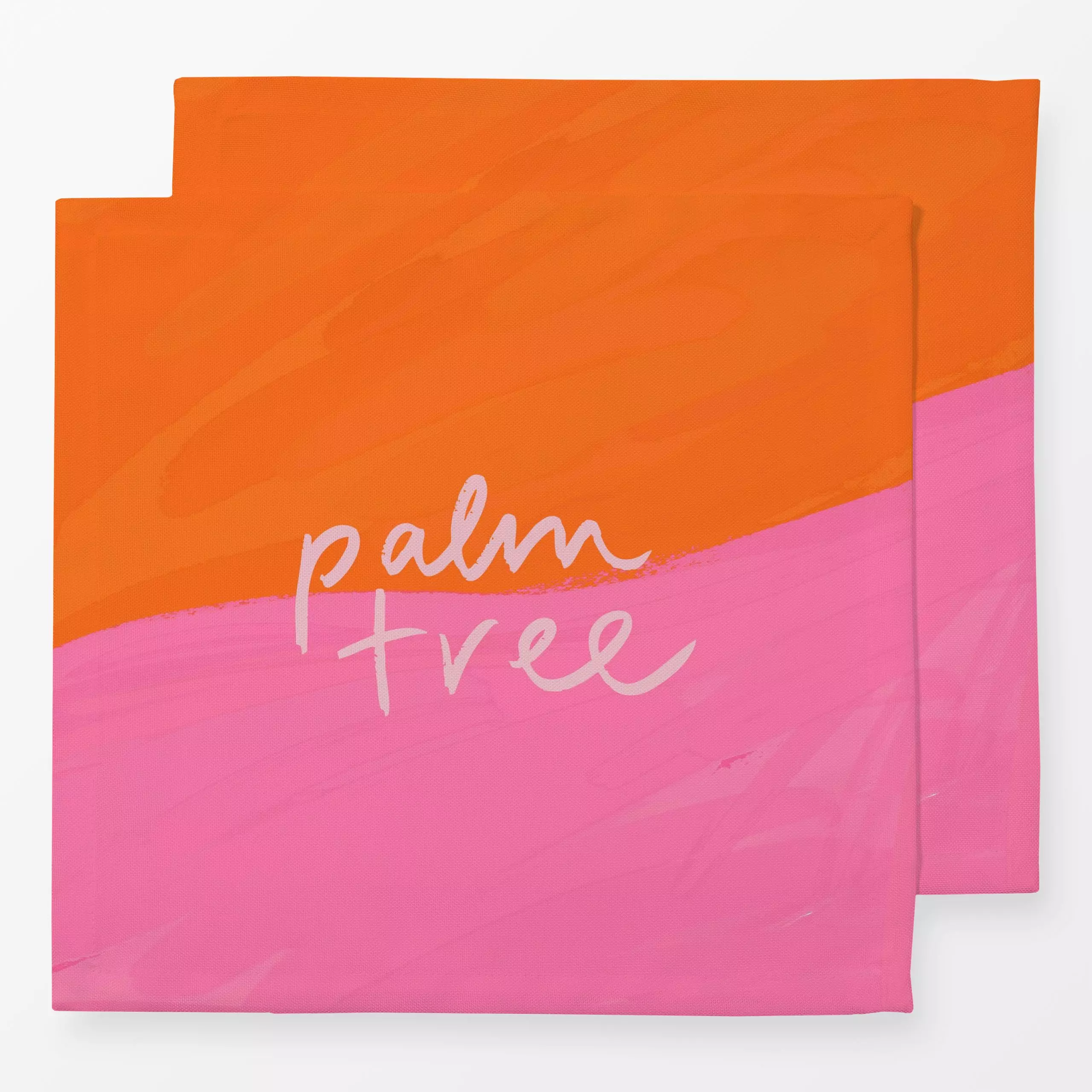 Servietten Palm Tree Lettering pink - Sommer, Sprüche & Schriftzüge - von „Kruth Design"; Palmen, typografie, Gartendeko, so...