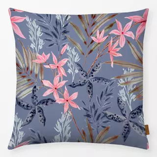 Kissen Autumn Orchids - dark blue