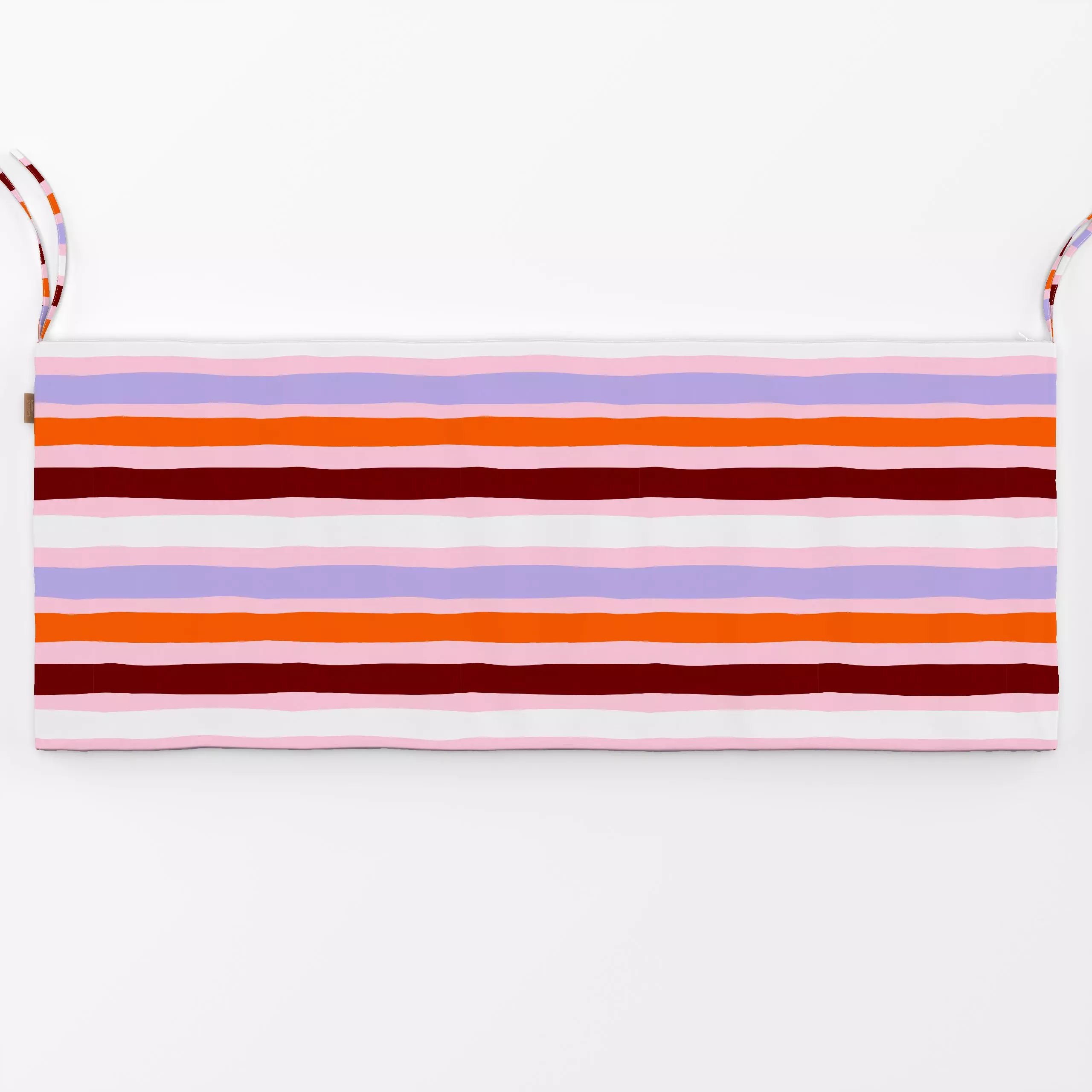 Bankauflage Summer Stripes 1 - Symbole & Muster - von „Studio Memb"; Streifen, rosa, Protea, pink, lila, Streifenmuster