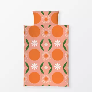 Bettwäsche Sommerfliesen Orangen