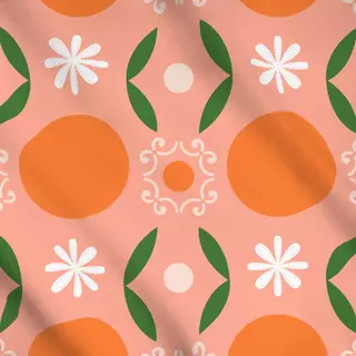 Meterware Sommerfliesen Orangen