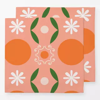 Servietten Sommerfliesen Orangen