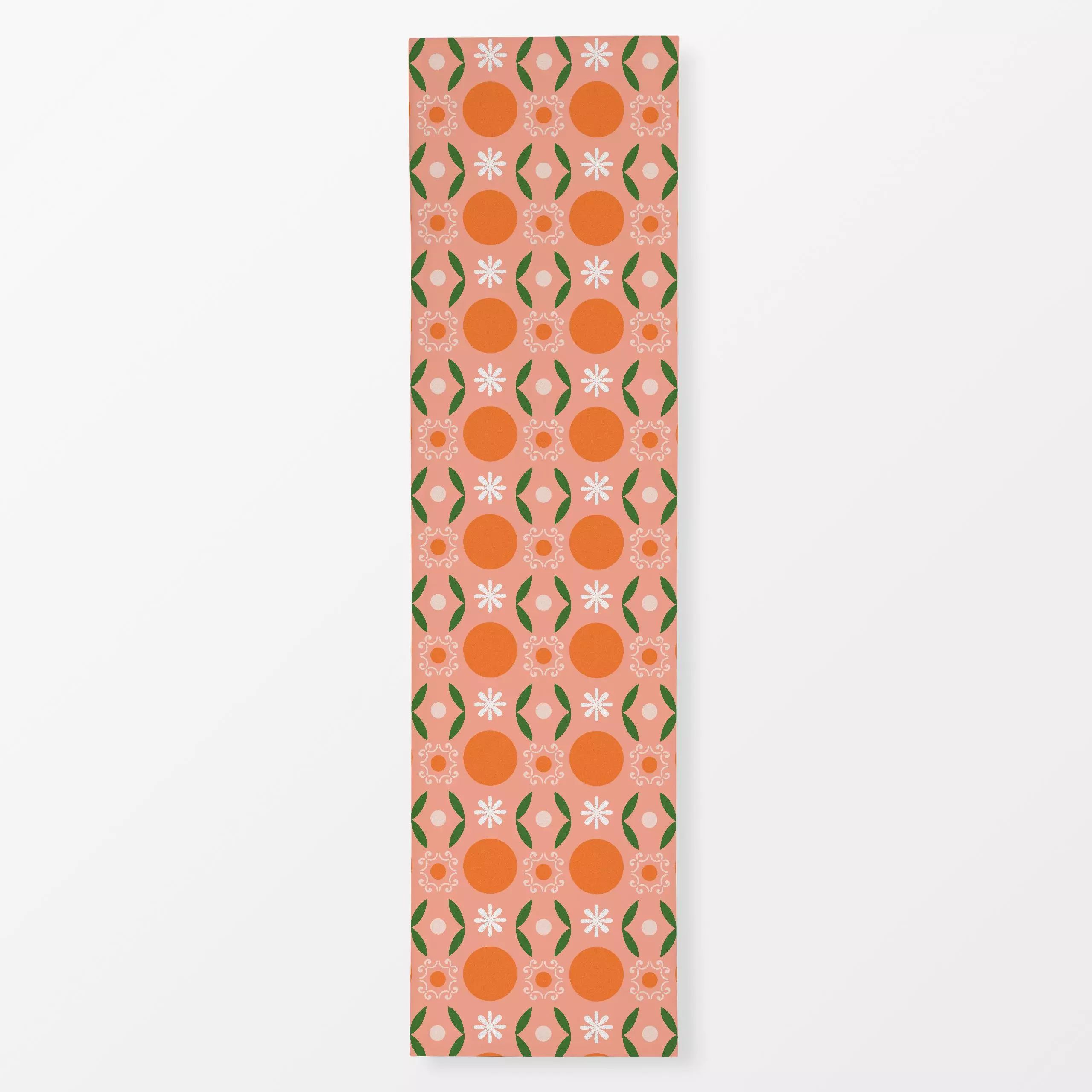 Tischläufer Sommerfliesen Orangen, Blumen, gemustert, Frühling, von Maria Eugênia Zanchet