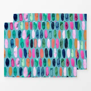 Tischset Punkte Aquarell Geometrisch