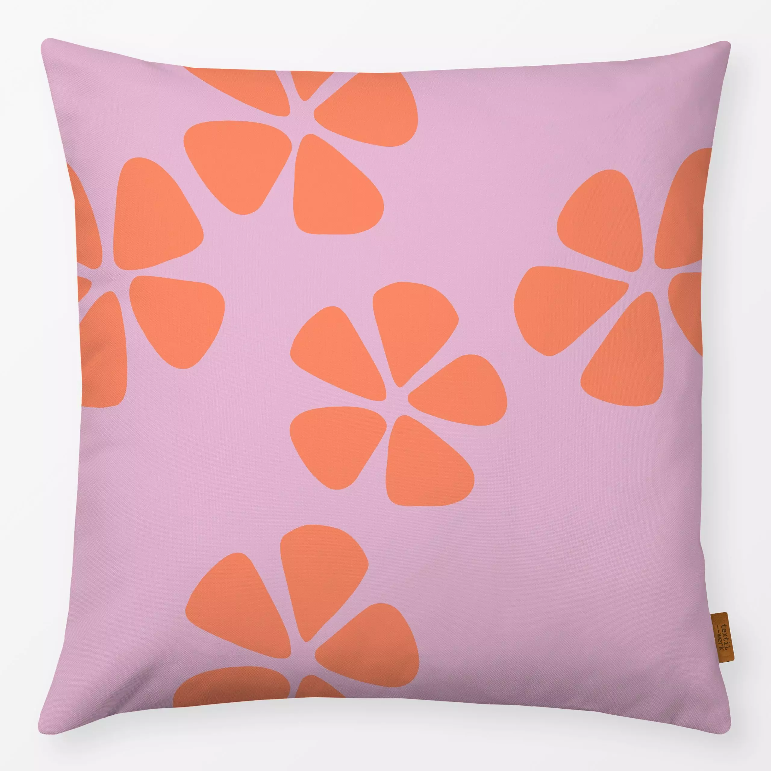 Kissen Lebhafte Blume Pink Koralle - Blumen & Florales, Symbole & Muster - von „Sara Maria"; graphisch, skandinavisch, Blume...