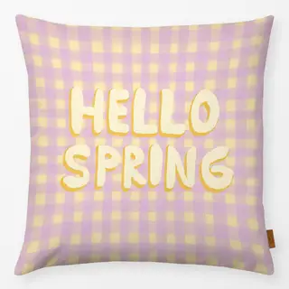 Kissen Hello Spring Karomuster