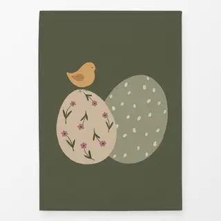 Geschirrtücher Ostereier Küken grün