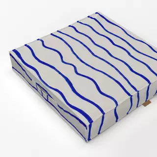 Bodenkissen Vibrant Summer - Wellen blau