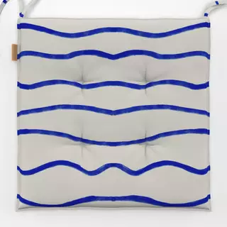 Sitzkissen Vibrant Summer - Wellen blau