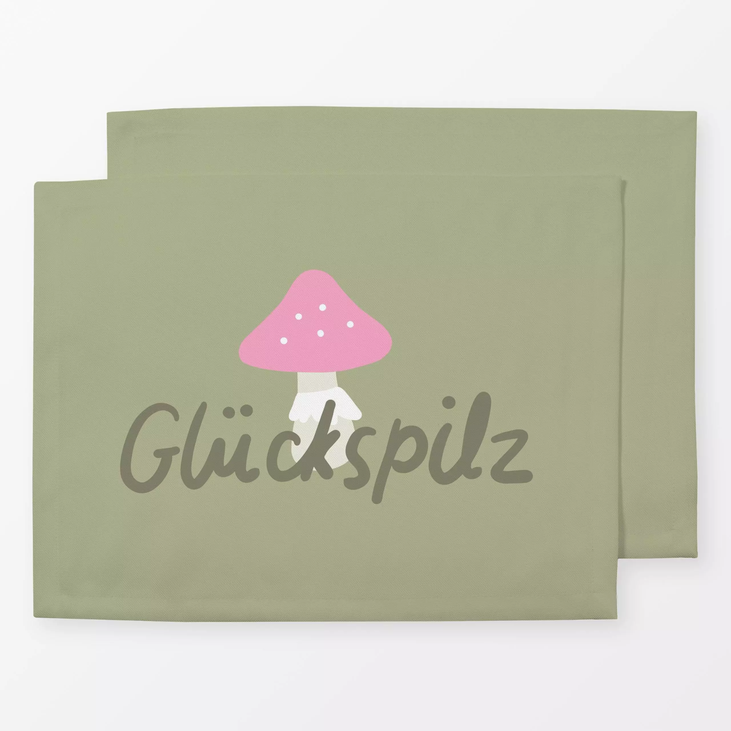 Tischset Glueckspilz - Herbst, Symbole & Muster - von „Julia Reyelt"; minimal, Kinder, Retro, Herbst, Herbstdeko, pilze, her...