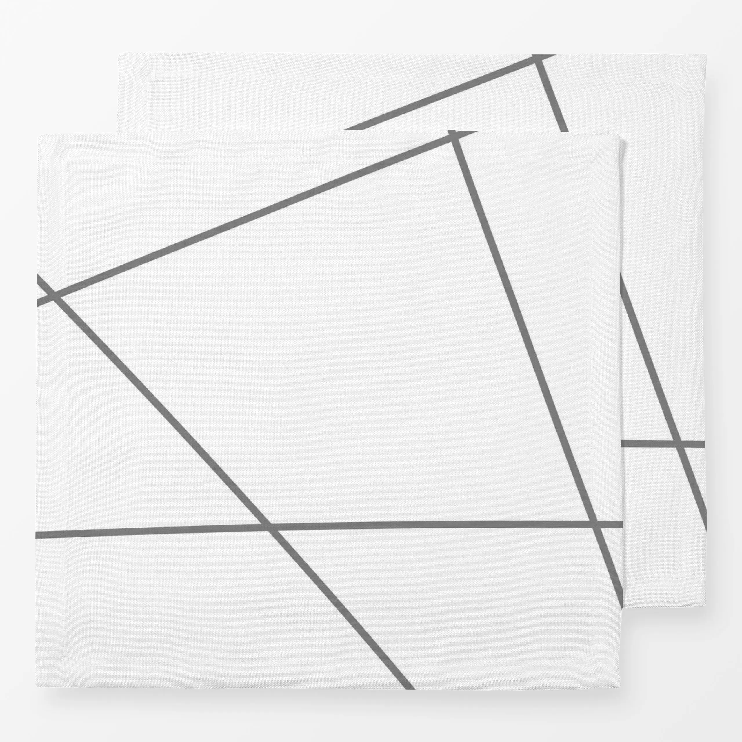 Servietten Line 02 - Symbole & Muster - von „Sindy Fischer“; Linien, abstrakt, grau, modern, minimalistisch, schlicht, Raste...