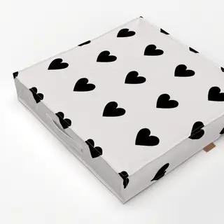 Bodenkissen Valentin Herz Schwarz