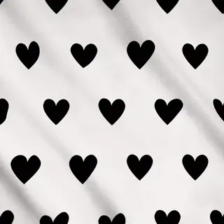 Meterware Valentin Herz Schwarz