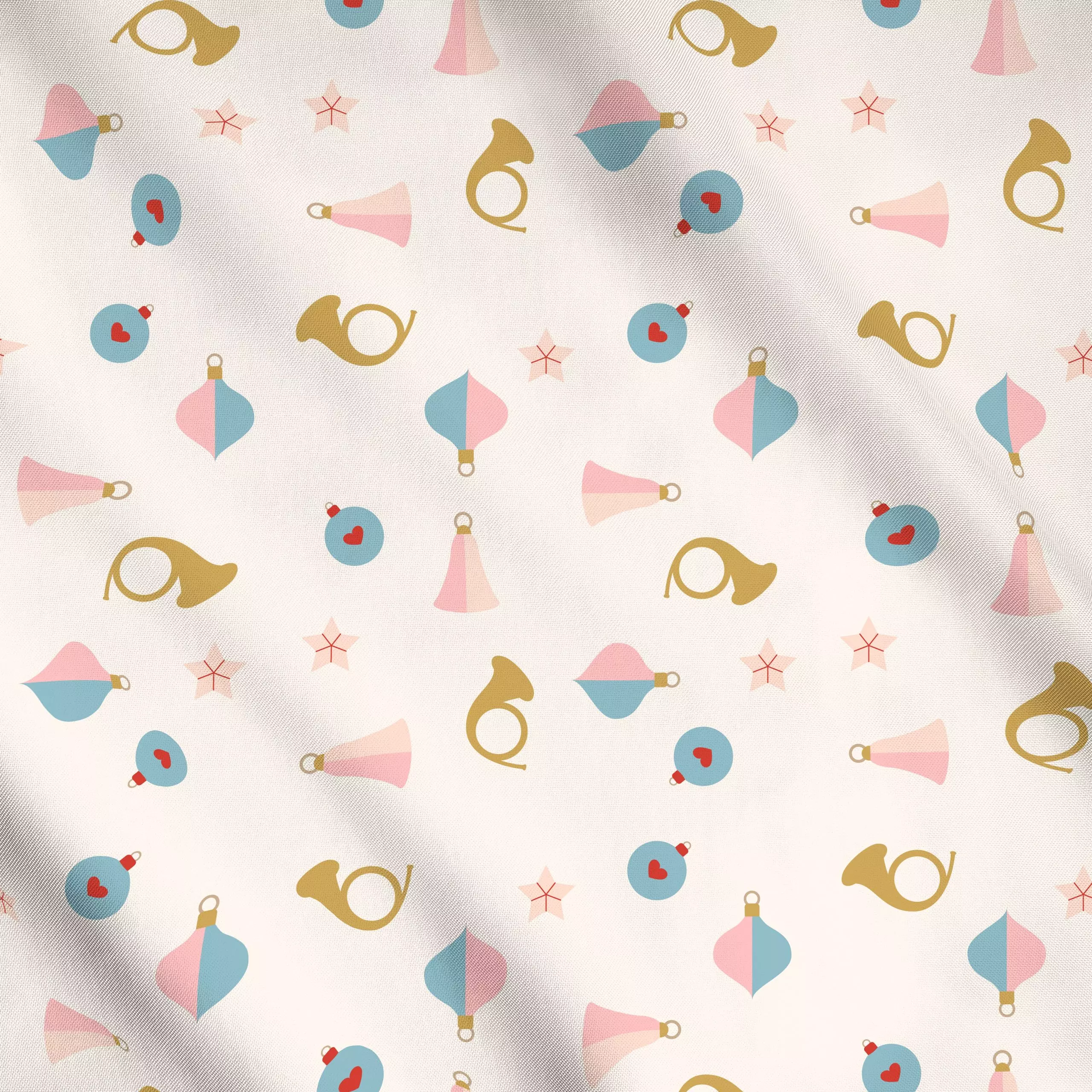 Meterware Wichtel Schmuck Pattern - Kinderzimmer & Motive für Kinder, Weihnachten, Anlässe - von „Jana Moßmann"; Stern, Weih...