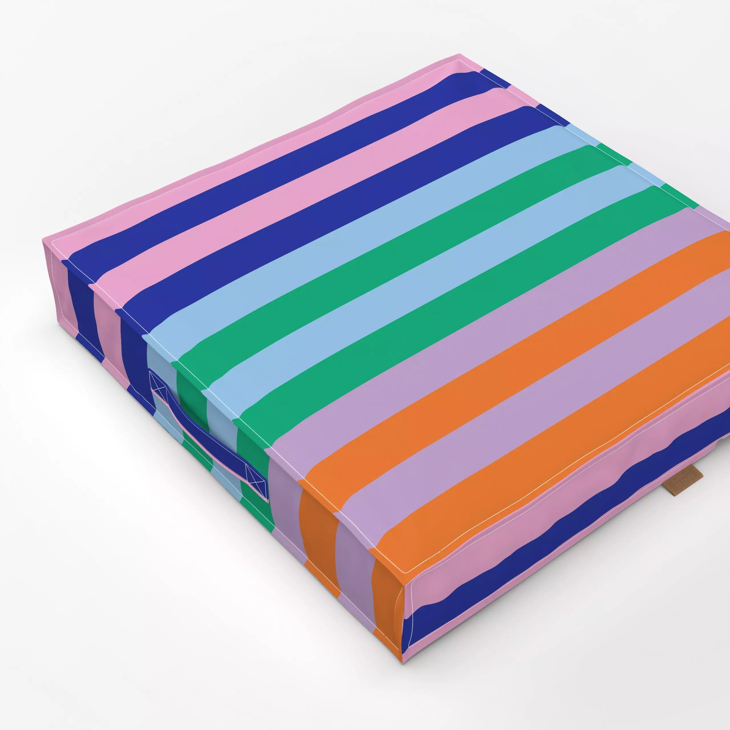 Bodenkissen Colorblocking Streifenmix - Symbole & Muster - von „Lisa Jasmin Bauer"; Streifen, farbenfroh, gestreift, trendfa...