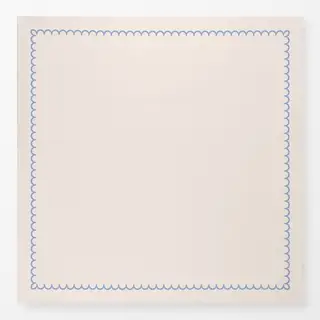 Tischdecke Scandi Folk Blumen Blau