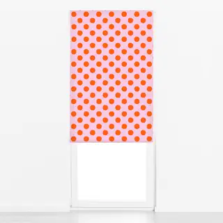 Raffrollo Punkte Rot & Rosa