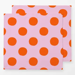 Servietten Punkte Rot & Rosa