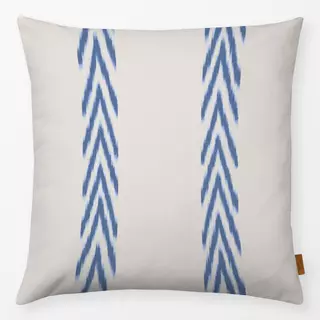 Kissen Stripes Ikat Blue