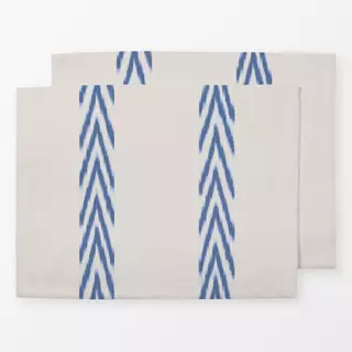 Tischset Stripes Ikat Blue