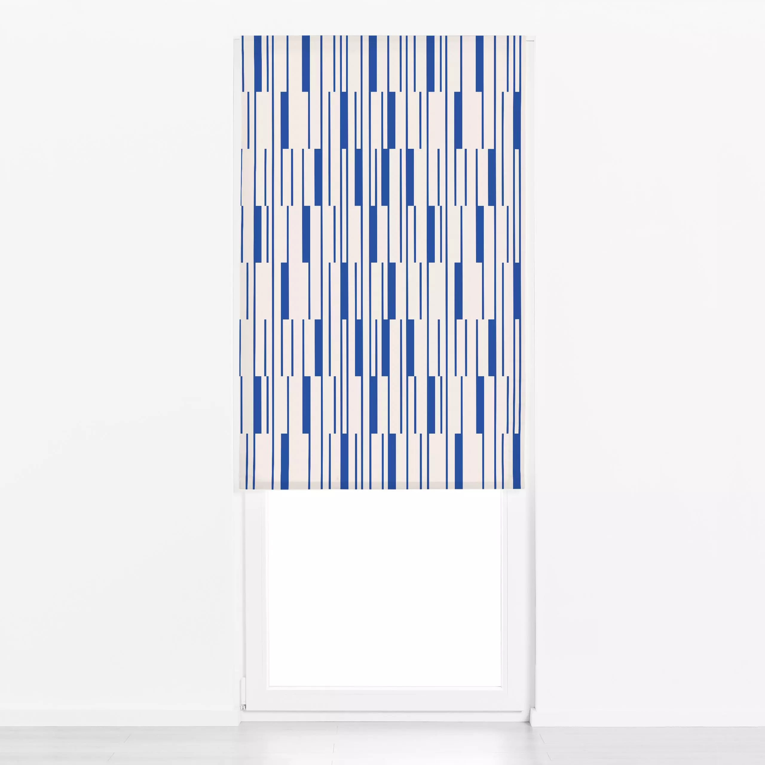 Raffrollo Lines & Stripes | blau - Symbole & Muster - von „moDeern Design Studio"; minimal, linie, Linien, Streifen, skandin...