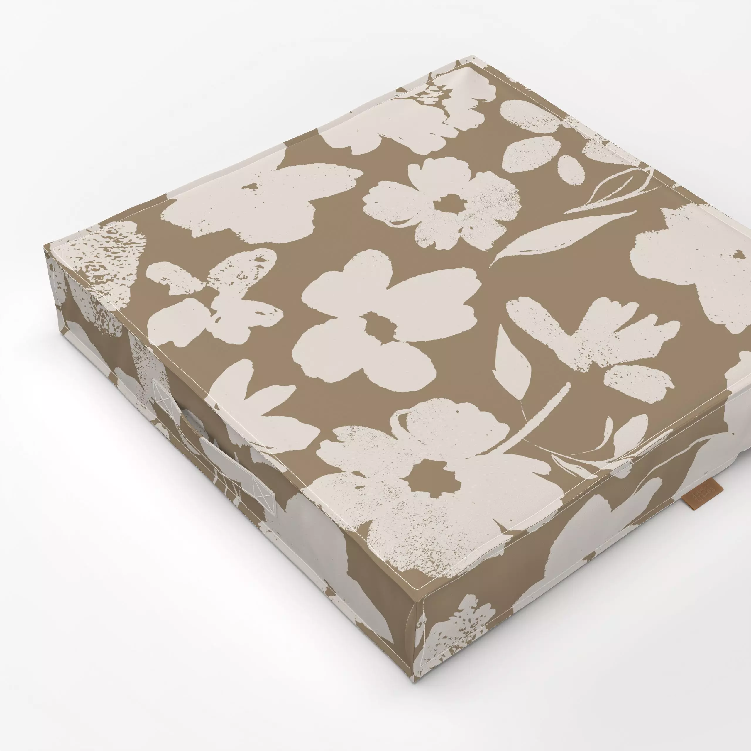 Bodenkissen Kreide Blumen Terra - Blumen & Florales, Symbole & Muster, Retro & Vintage - von „Uta Naumann"; boho, minimal, a...