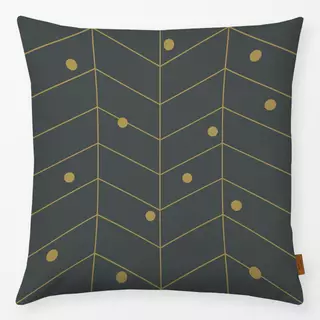 Kissen Fischgrat gold