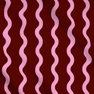 Meterware Wellenlinien bordeaux pink