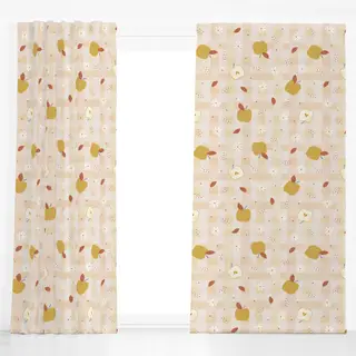 Dekovorhang Apfel-Picknick Muster