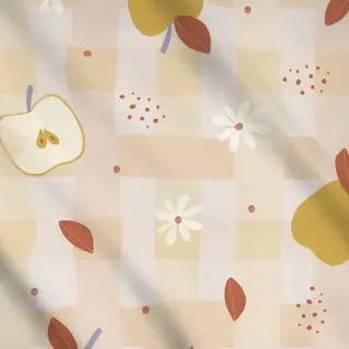 Meterware Apfel-Picknick Muster