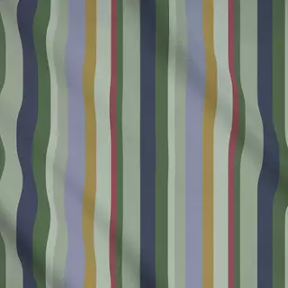 Meterware Herbstzauber Streifen - grün