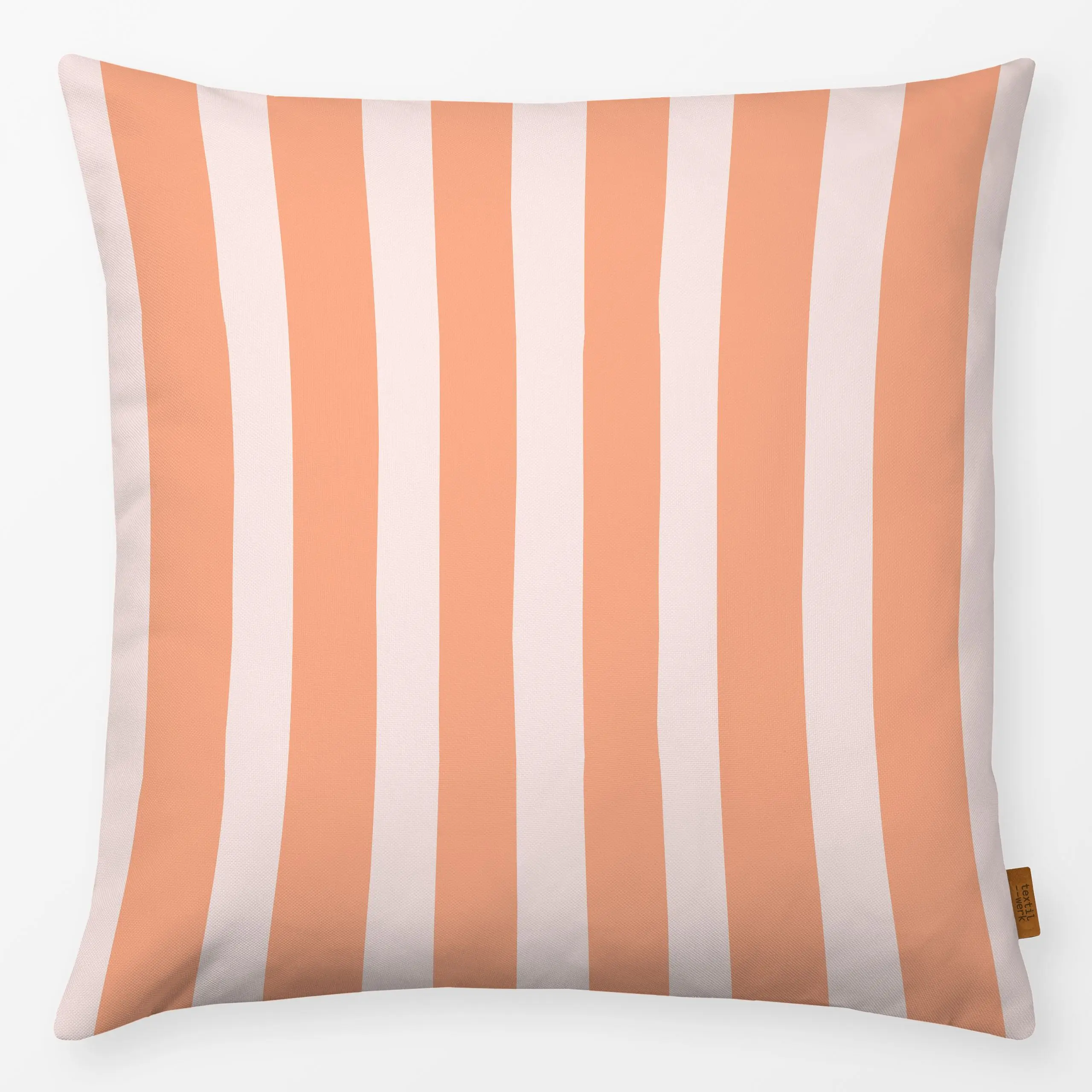 Kissen Coastal Summer Streifen hell - Sommer, Symbole & Muster - von „Carolin Vonhoff"; Papaya, Streifen, Sommer, maritim, g...