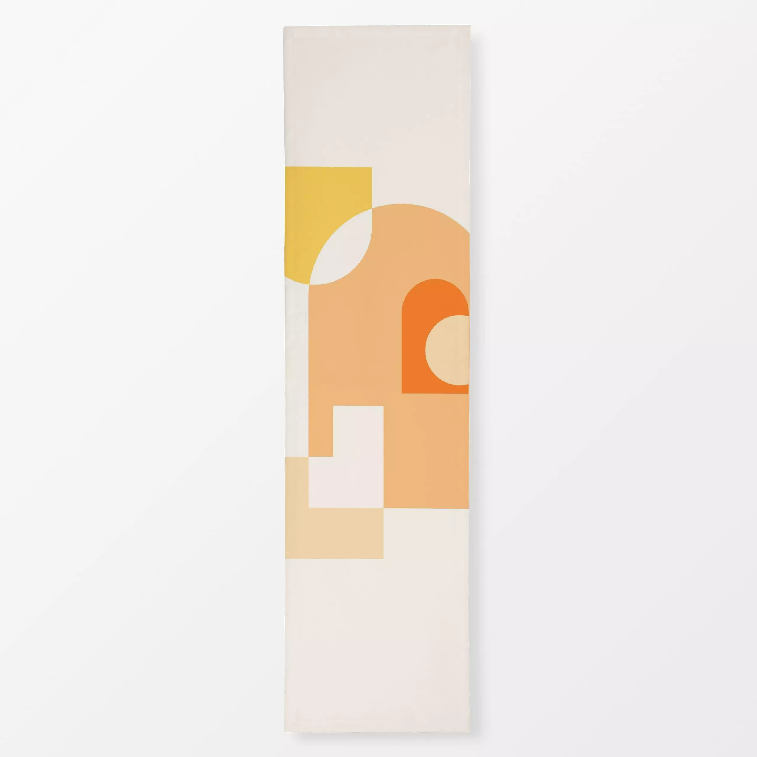 Tischläufer Geomeform 06 - Symbole & Muster - von „BOUDOIR BOBO"; minimal, abstrakt, Kissen, Geometrisch, Orange, beige, for...