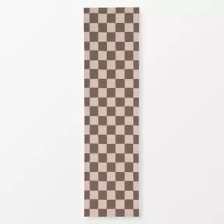 Tischläufer Schachbrett Karo Braun Beige