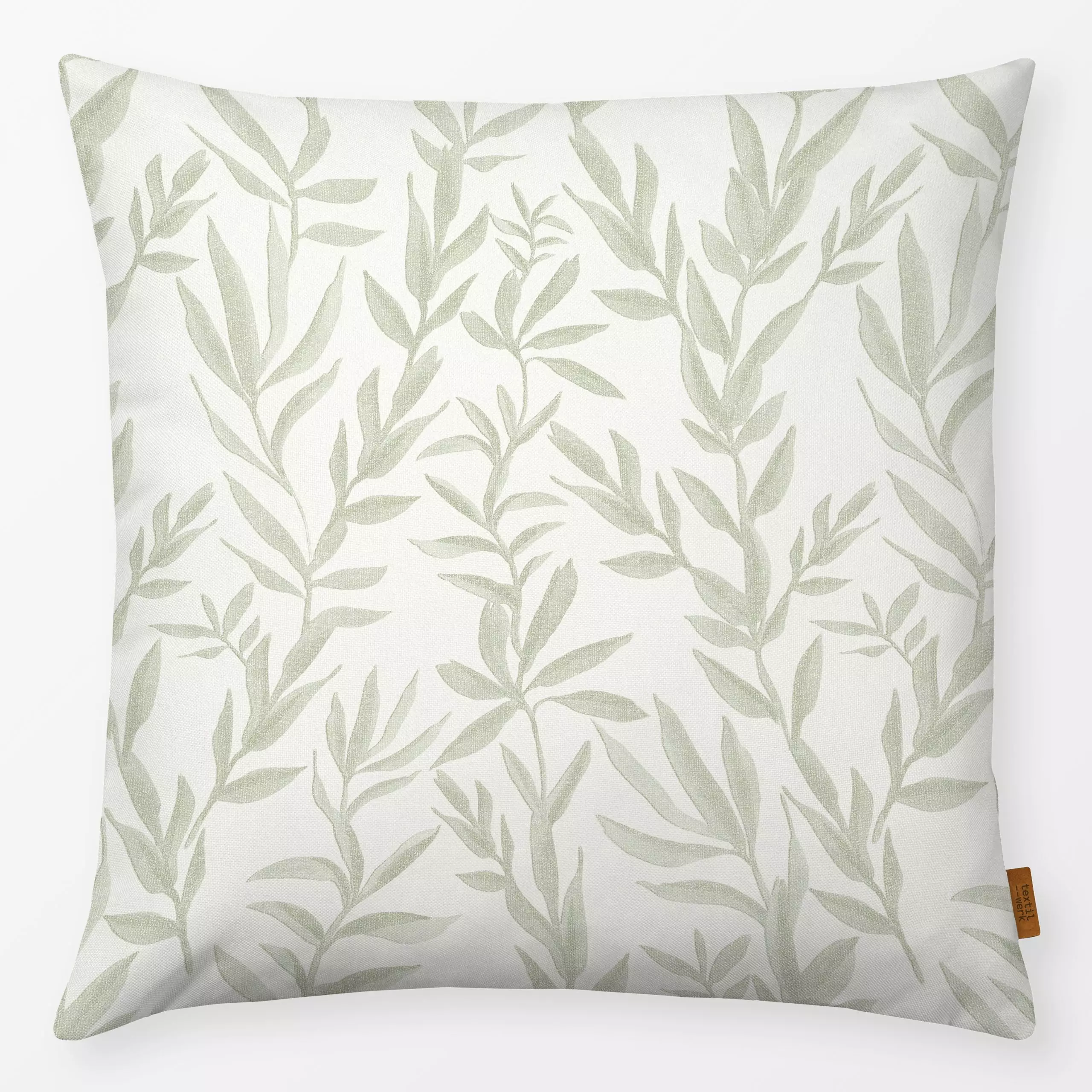 Kissen Cottage Blätter Grün - Pflanzen & Botanik - von „Bloomery Decor"; Botanical, vintage, Farmhouse, leaves, cottage, sag...