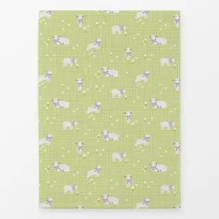 Geschirrtücher Osterlamm Muster Vichy Grün
