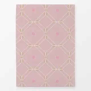 Geschirrtücher Diamond Floral Tile rosa