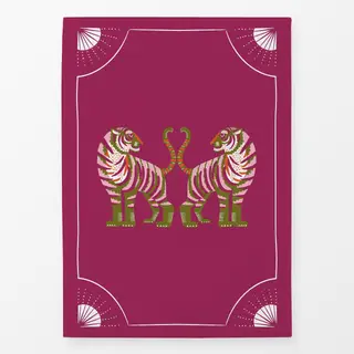 Geschirrtücher Tiger bordeaux