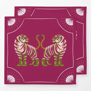 Servietten Tiger bordeaux