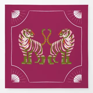 Tischdecke Tiger bordeaux