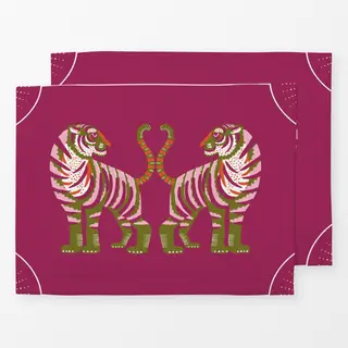 Tischset Tiger bordeaux