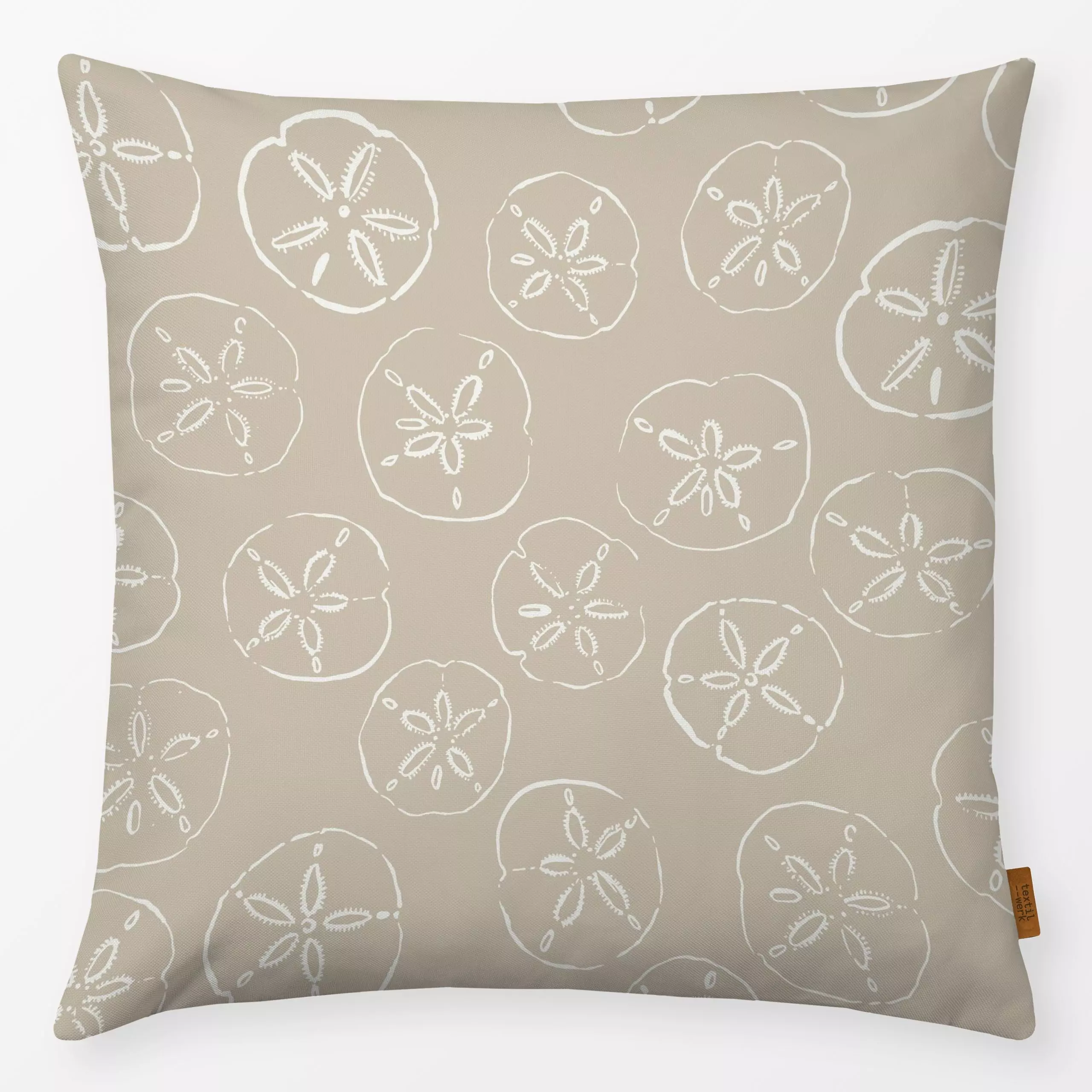Kissen Sanddollar sand - Herbst, Natur & Landschaft, Sommer - von „Katrin Graff"; Strand, Sand, Sterne, Beach, Summerfeeling...
