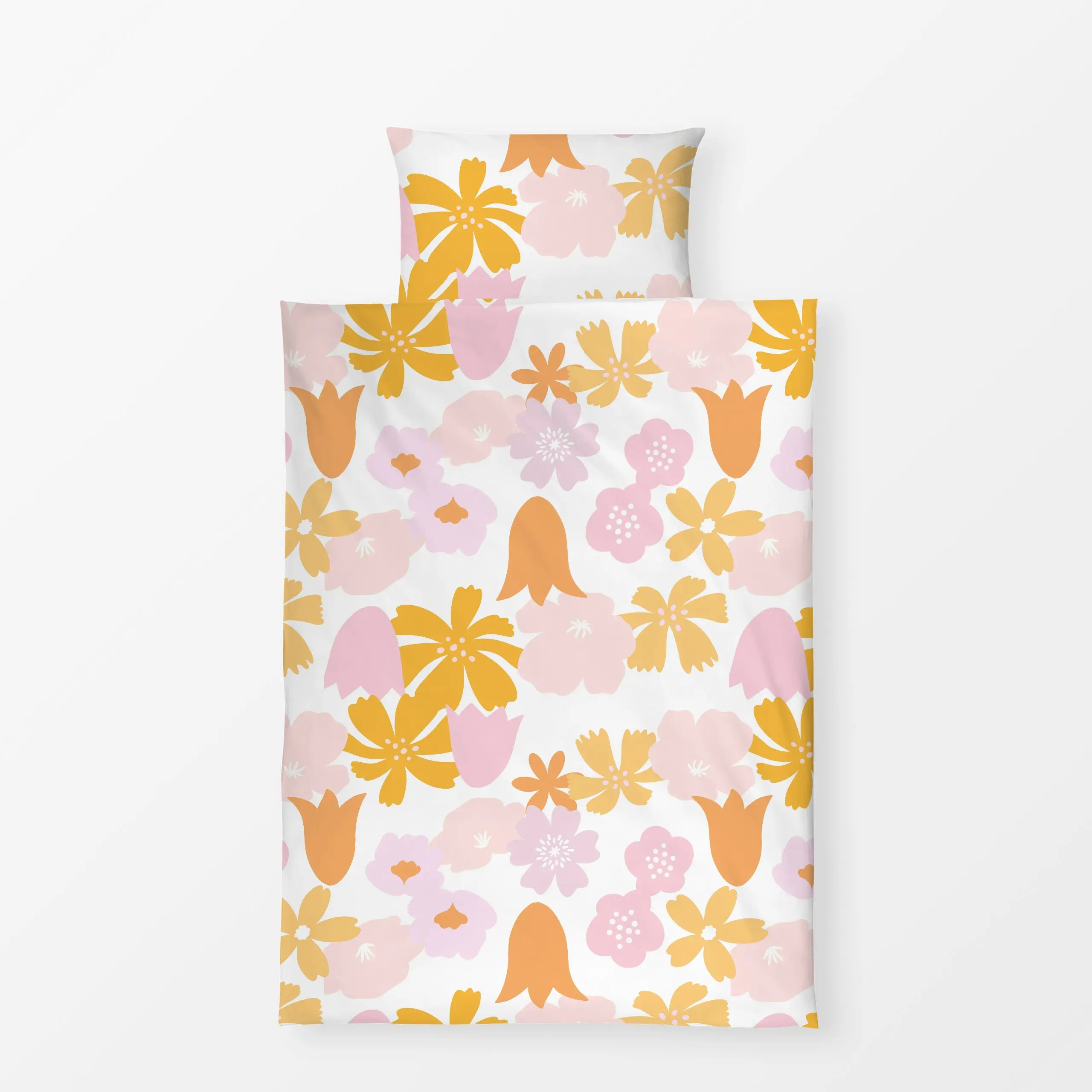 Bettwäsche Blumenmuster Sommerfarben - Blumen & Florales, Sommer, Symbole & Muster - von „Monika Strigel"; abstrakt, grafisc...