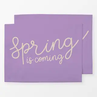 Tischset Spring is coming lila